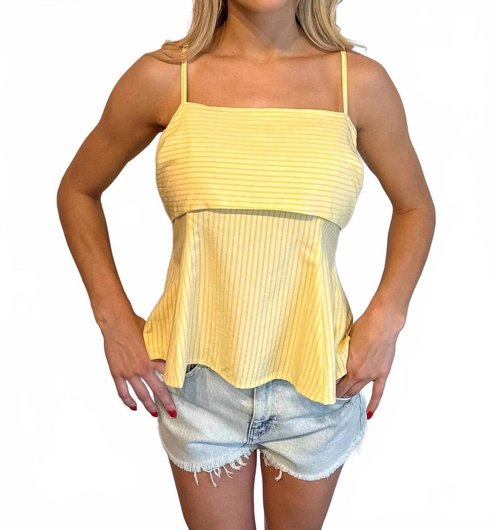 NEW ADELINE scarlett striped top in yellow